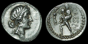 Roman Republic - Julius Caesar - Denarius