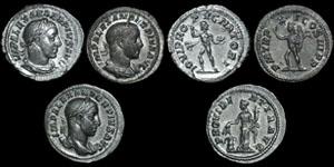 Roman Empire - Severus Alexander - Three Denarii