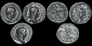 Roman Empire - Severus Alexander - Three Denarii