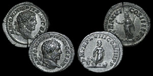 Roman Empire - Caracalla - Two Denarii