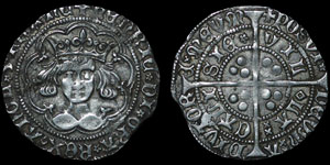 English Medieval - Henry VI - Rosette Mascle - Groat - Calais