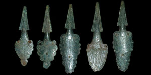 Italic - Collection of Five Bronze Belt Hooks