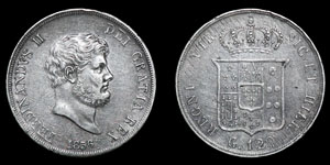 Italy - Naples - Ferdinand II - 1856 - 120 Grana