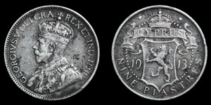 Cyprus - George V - 1913 - 9 Piastres