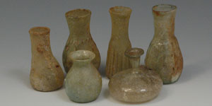 Roman - Group of 6Six Glass Bottles and Phials