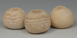 Egypt - Three Old Kingdom Marble Maceheads