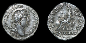 Hadrian - Concord - Denarius