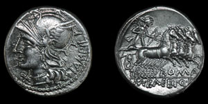M Baebius Q f Tampilus - Denarius Electrotype Copy