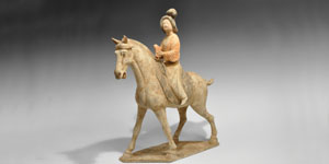 Ceramic Court Lady Rider Figurine