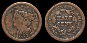 United States - 1853 - 1/2 Cent
