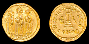 Heraclius, Heraclius Constantine and Heraclonas - Gold Solidus