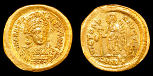 Anastasius I - Gold Solidus