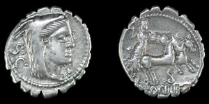 L. Procilius - Serrate Denarius