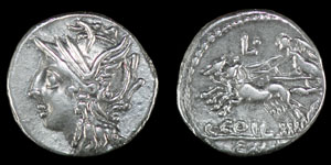 C Coelius Caldus - Denarius