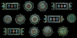 Roman - Thirteen Piece Millefiori Military Sword Belt Set