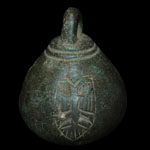 English Medieval - Bronze Armorial Steelyard Weight