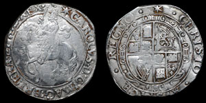 Charles I - Tower Halfcrown - Group III - mm Star