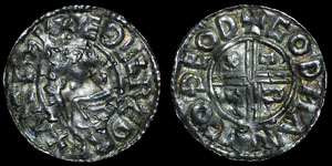 Anglo-Saxon - Aethelred II - CRVX Penny - Thetford, Godman