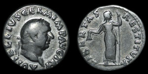 Roman Empire - Vitellius - Libertas Denarius