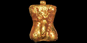 Gold Phallic Pendant