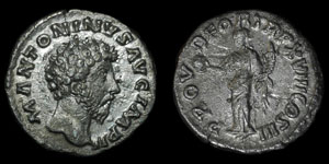 Roman Empire - Marcus Aurelius - Providentia Denarius