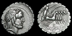 Roman Republic - Q. Antonius Balbus - Serrate Denarius