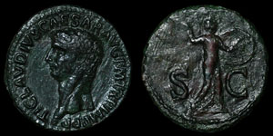 Roman Empire - Claudius - Minerva AE As