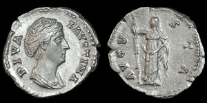 Roman Empire - Faustina I - Ceres Denarius