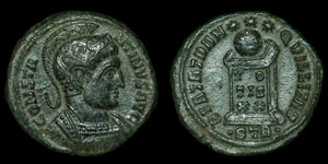 Roman Empire - Constantine I - Globe on Altar AE Follis