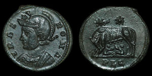 Roman Empire - City Commemorative - Wolf and Twins AE4