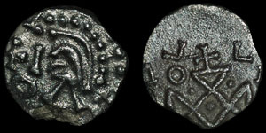 Anglo-Saxon - Extremely Rare Insular Cross Type - Eclectic Sceatta
