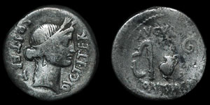 Roman Imperatorial - Julius Caesar - Ceres Denarius