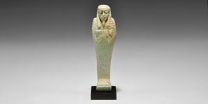 Faience Blue-Glazed Faience Shabti