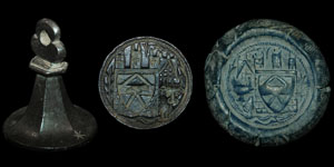 English Medieval - Large Bronze Seal Matrix - Sir William de Lisle of Rougemont