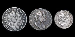 William and Mary - Groat, Threepence and Twopence - 1689 - GVLEELMVS variety to Groat