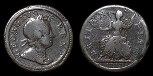 George I - Dump Farthing - 1717