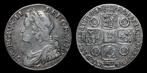 George II - Roses Shilling - 1741