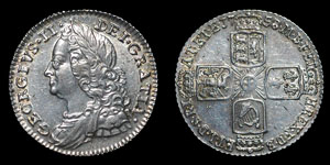 George II - Sixpence - 1758