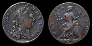 George III - Contemporary Forgery Halfpenny - 1775