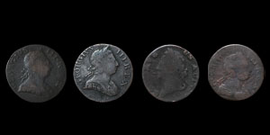 George III - Contemporary Forgery Halfpennies(4) - 1771, 1772, 1774, 1775