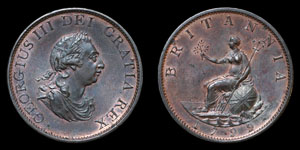 George III - Halfpenny - 1799