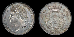 George IV - Sixpence - 1821