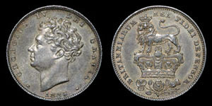 George IV - Sixpence - 1826