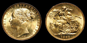 Victoria - Gold Melbourne Sovereign - 1885M