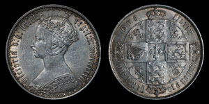 Victoria - Gothic Florin - 1872 (mdccclxxii, die 142)