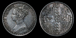 Victoria - Gothic Florin - 1876 (mdccclxxvi, die 32)