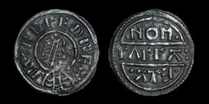 British Anglo-Saxon - Mercia - Burgred - Lunette Penny - Lulla