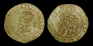 English Stuart - Charles I - Gold Double Crown